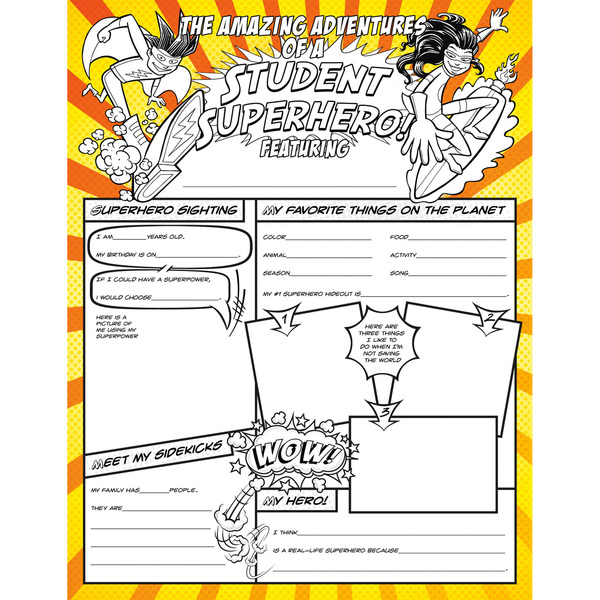 North Star Teacher Resources Fill Me In - Student Superhero, PK32 NS3092